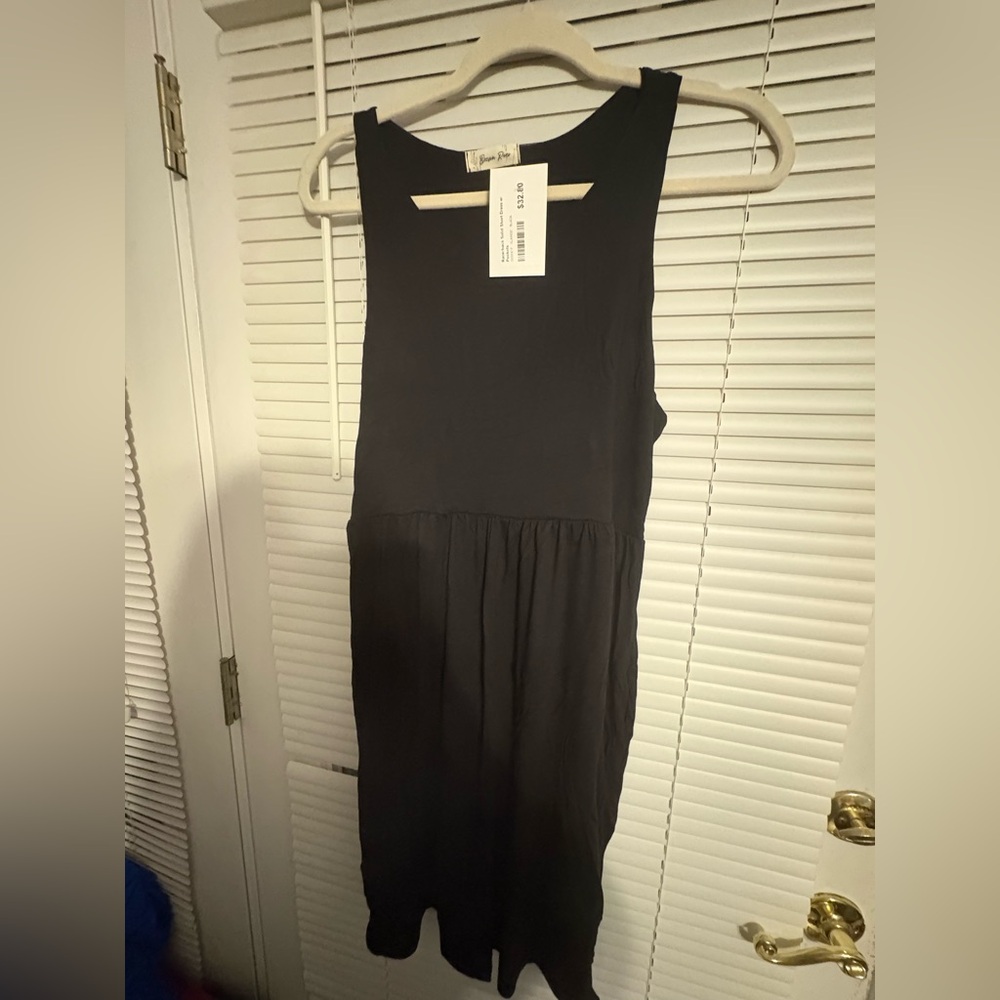 Beeson River Sleek Black Backless Dress
